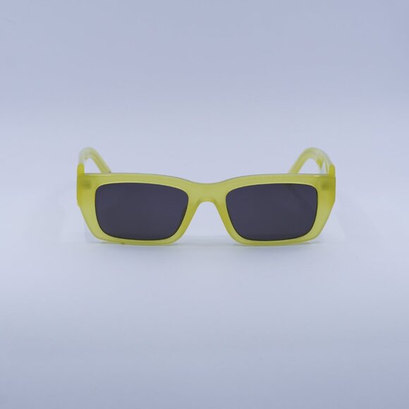 Palm Angels PERI002 PALM 1807 Sunglasses Yellow Rectangle Frame, Grey Lenses - Picture 3 of 10
